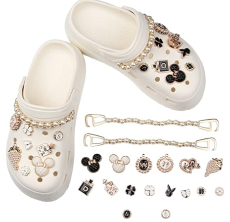 Zwenjuan 18 Pièces Accessoires de Chaussure en Strass,Décorations de Chaussures de Bricolage pour Femme Sabots Ornements de Chaussure Bricolage Accessoires de Fleur de Chaussure en Strass Breloques