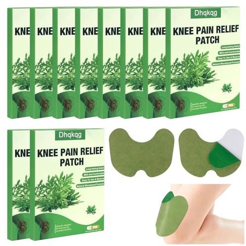Dhqkqg 100PCS Pain Relief Patches, Knee Pain Relief Patches, Natural Herbal Knee Patches for Pain Relief to Relieves Muscle, Ultra Strength for Muscle Joint of Knee Shoulder Neck
