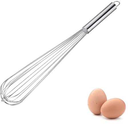Westmark Rührbesen Pro – Stabiler Schneebesen Edelstahl für Eier, Teig & Saucen – Praktischer Quirl zum Aufschlagen, Rühren & Vermengen – Silber, 48 cm