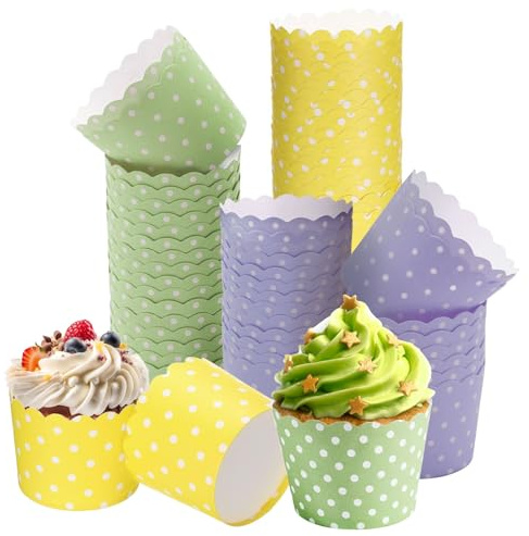 Cupcake Cases, 150PCS Cupcake Liners, Elegent Muffins Baking Cups, Muffin Cases for Baking, Muffin Cases Muffin Cupcake Cupcake Wrappers Paper for Birthday Parties Weddings(3 Colors)