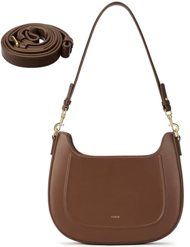 TORISKY Bolso bandolera de cuero sintético para mujer Bolso hobo Bolso de hombro medio en forma de media luna Bolso con asa superior y cremallera