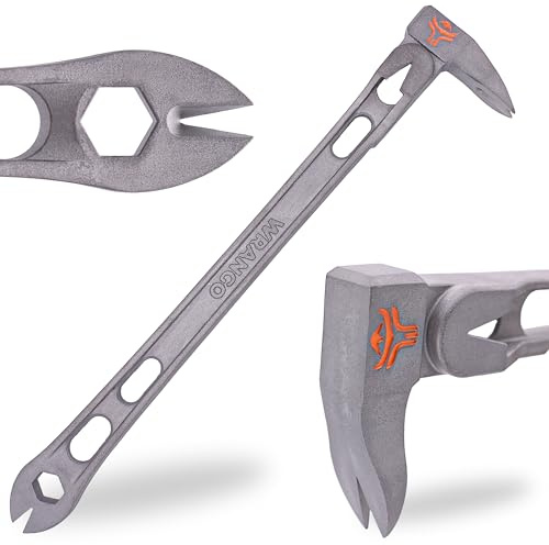 Wrango Tools 11.5 Titanium Nail Puller Cats Paw Pry Bar - Lightens Your Toolbelt - 45% Lighter Than Steel - Side Nail Puller - Professional Grade & Lifetime Warranty - 5% Donated To Help Farmers