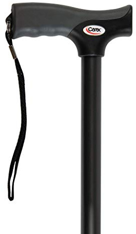 Carex Health Brands FGA52000 Black Soft Grip Derby Cane