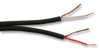 Aptii Screened Speaker Cable Black for Home or Car Audio Hifi Stereo Surround Sound Wire Per 1 metre 1m