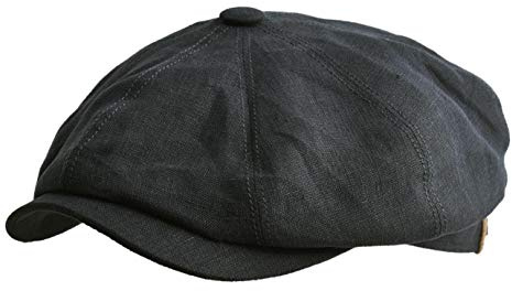 Stetson Herren Leinenhatteras Zeitungsjunge-Kappe Grau