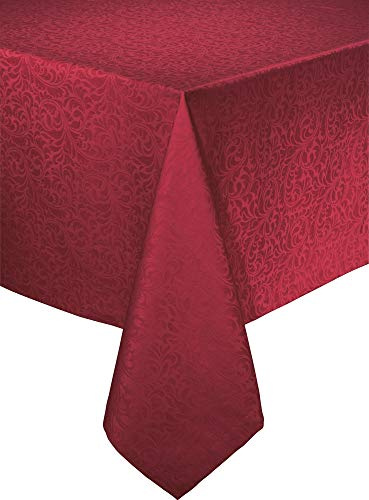 Erwin Müller Tischwäsche, Tischdecke Uni, Serie Hamm Rubin Größe 130x220 cm - mit hochwertigem Kuvertsaum und Fleckschutz ausgerüstet