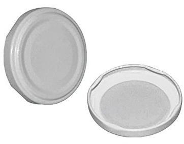 100 TAPPI CAPSULE CONSERVA BARATTOLO TAPPO CON GUARNIZIONE DIAMETRO 82 MM