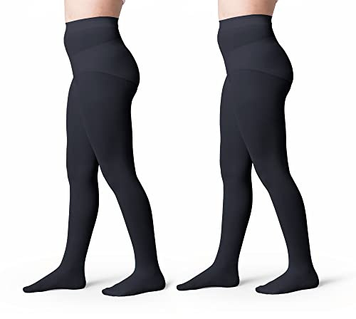 Silky Toes Girls Opaque Microfiber Tights 1-2 Pairs Black White or Colored Nylon Stockings for Kids - ballet footed tights