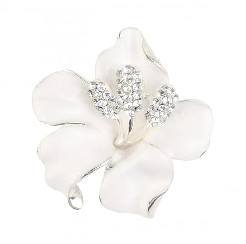 Mecool Brosche für Damen, Blumenbrosche mit künstlichem Kristall, 29,8 g