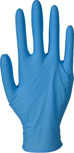 ABENA Blue Disposable Nitrile Gloves, Small, Pack of 100, Powder Free, Latex Free, Examination Gloves for Cleaning, Food Prep, Beauty, Medical & Hygiene, Strong Single Use Protective Gloves