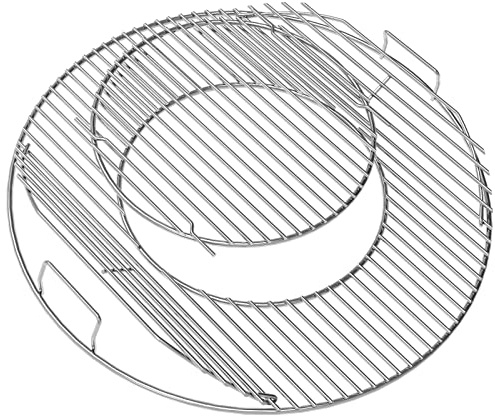 8835 Grill Grates,Replacement for Weber 57cm Charcoal Grills, Gourmet System, Chrome plated Cooking Grids For Weber 8835 Grills ,