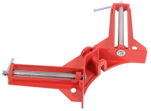 EVTSCAN Morsetto da 90 Gradi, Morsetto angolare ad Angolo retto Supporto per Cornice per Foto Strumento per la Lavorazione del Legno Caldo (Rosso)