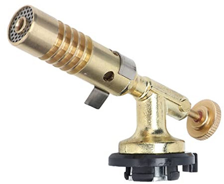 Schweißbrenner, Tragbarer Hochtemperatur-Messing-Zündkopf Mapp Gas Butan Turbo, Einfach Einstellbarer Schweißbrenner für die Meisten Butan-Kraftstofftanks,Schweißbrenner