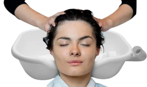 PEPE Mobility Bac à Shampoing Domicile, Lave Tête Portable Rigide, Bac Lavage Cheveux, Bassine Coiffure, Idéal Personnes Âgées ou Alitées