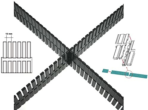 Bie-Tec 10 x ADAM HALL 87402T - 50 x 7 cm ROBUSTE Schubaldenteiler Organizer Schubladentrenner Trennsteg (10x Trennsteg verlängerbar 50 cm)