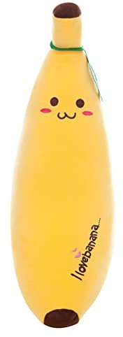 ikasus Banane Plüschtier 35/50/70cm Plüsch Spielzeug Kissen Banane Plüschpuppe Obst Gefüllte Baumwolle Plüschtier Stoffspielzeug Kopfkissen Cuddlekins Kuscheltier für Kinder Erwachsene