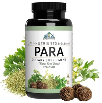 Optimal Health Systems Opti-para | Herbal GI & Microbial Balance Support Cleanse with Enzymes & Botanicals | Wormwood, Black Walnut, Pumpkin, Clove, Garlic, Aloe + | 90 Capsules