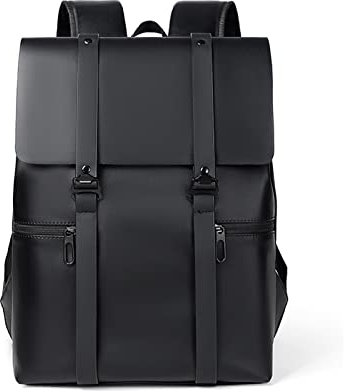 FANDARE Zaini Casual Zaino Uomo Attività Zaino per PC Ultraleggero Borsa Zainetto a Tracolla Impermeabile PU Borsa da Scuola Zaino Zainetto Zaino da scuola per Viaggio Università Daypacks Nero
