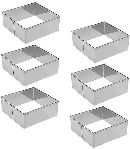Zerodeko Tagliabiscotti Quadrati Sicuro per Alimenti Set 6 Pezzi Resistenti e Creativi in Acciaio Inossidabile per Festa a Tema e Ringraziamento