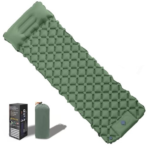 zanmuk Isomatte Ultraleicht Luftmatratze Camping - Camping Matratze Selbstaufblasbare Luftmatratze (Grün)
