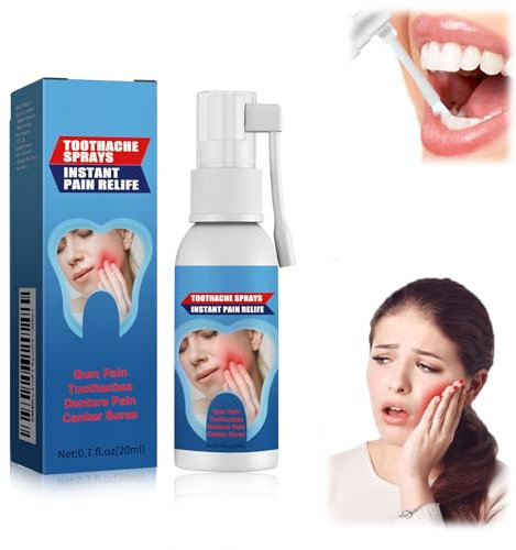 Spray per Denti e Gengive, Spray Riparare Gengivale, Spray per il mal di Denti, Spray per il Dolore Dentale, Alleviare Ulcera Bocca, Aggiungi Cerotti Dentali, Mantenere Sano L'ambiente Orale