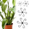 4 supporti per piante perenni, colore nero, per alocasia e monstera, anello per piante, fiori, ortensie, rose, pomodori