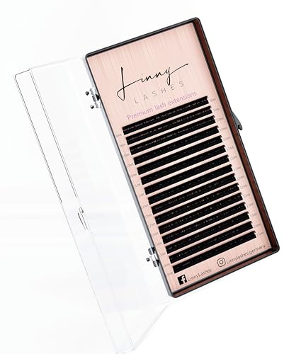 Linny Lashes Wimpernverlängerung | 16 Reihen | CC Curl | Stärke 0.07 0.05 0.03 | Länge 8-15 mm, Mix Box | Lash extensions (CC-Curl 0.05, Mix 8-15 mm)