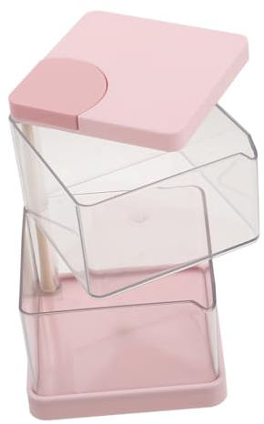 BELLIFFY Drehbarer Aufbewahrungskoffer Für Den Heimgebrauch Make-up-schwamm Und Schmuck-organizer Kompakter Und Effizienter Kosmetikhalter Für Den Schreibtisch Staubdichte Abdeckung