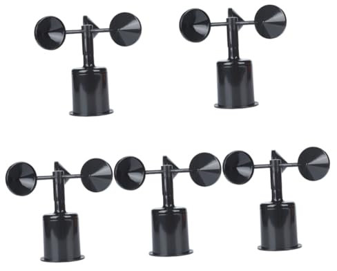 Toddmomy 4 Pièces Boîtier de capteur de vent Coque d'anémomètre Indicateur de direction de vent Boîtier anémomètre sans fil avion girouette store indicateur de direction du vent abdos Black
