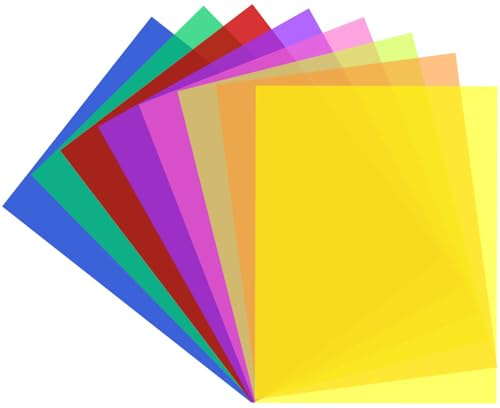 MIETONG 8 Pezzi Sovrapposizioni di Dislessia - A4 Fogli di Colore per Dislessia, Overlay per Lettura Dislessia Aiuti per Adulti Bambini Sovrapposizioni di Lettura Guidate in PVC