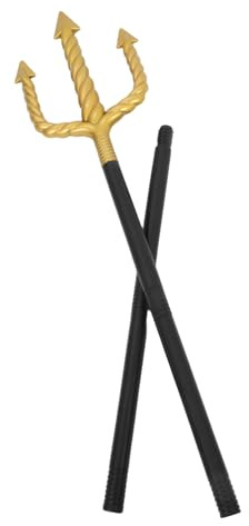 PartyKindom Black Plastic Pitch Fork Prop for Adults and Halloween Masquerade Cosplay and Theatrical Performances Lightweight and Reusable Design