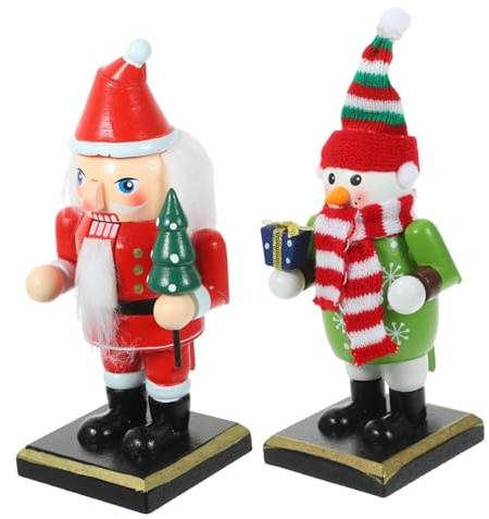 Healifty 2piezas Cascanueces De Navidad Figuras De Soldado Cascanueces Tradicional Pequeño De Decoración Adornos Navideños para Estantes