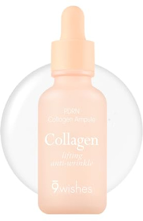 9wishes PDRN Collagen Ampule – Salmon PDRN Face Serum for Firming, Plumping & Elasticity, Hydrating Korean Skincare Ampoule, Fragrance-Free, Sensitive Skin, 30ml / 1.01 fl oz
