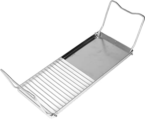 Aumotop Gril de Feu de Camp Pliant, Support Gril Polyvalent avec Conception Pliant, Grille Feu Camp Stockage Compact, Camping Portable pour la Randonnée, Les Pique-niques et la Cuisine