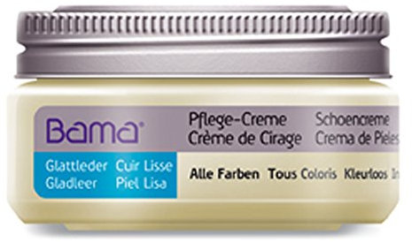 Bama Leder Pflegecreme 50ml Tiegel Glas für Lederfarbe GRANIT