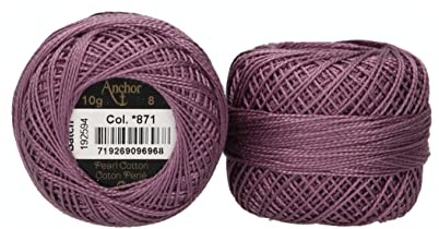 Anchor Perlgarn 8, 4591008-00871, Farbe:malve, Stickgarne