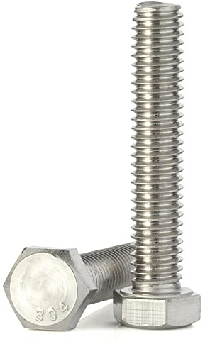 MewuDecor 1/4-20 x 2-1/2 Hex Head Cap Screws Hexagon Bolts, External Hex Drive, Stainless Steel 304, UNC Coarse Thread Fully Threaded, 25 PCS