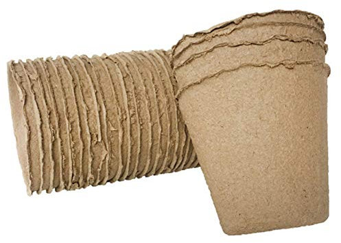 CUSROS 20/50/100 vasi per piante di torba ecologici, rotondi in carta per la casa, per balconi, giardino, decorazione n. 8, 100 pezzi