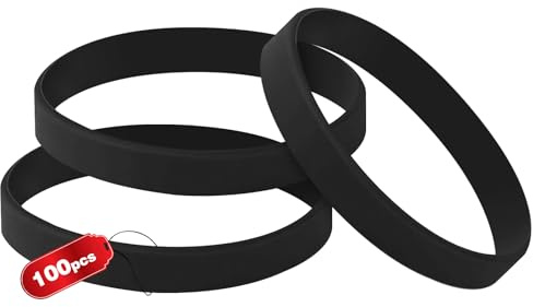 THXIY 100 Stück Silikon Armband Universal Armbänder Blank Gummi silikonarmbänder