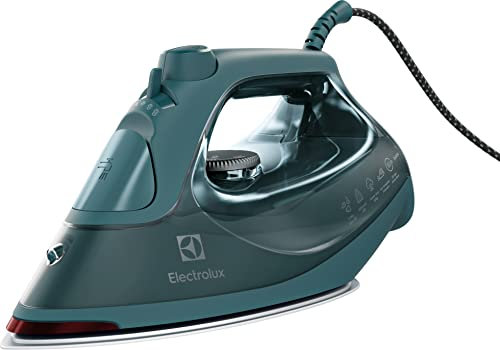 Electrolux Refine 600 Fer à repasser E6SI1-6PG, Fer à vapeur, 3 modes Arrêt automatique, Semelle résistante aux rayures, Auto-nettoyant, Anti-goutte, Fonction anti-calcaire, 0,33L, Cordon de 1,95 m,