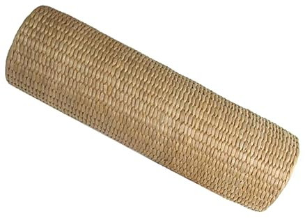 Homoyoyo Zylinderförmiges Nackenkissen 30x9cm Beige Strohgeflecht Ergonomisches Design Gesundes Schlafkissen Für Nackenstütze Und Entspannung