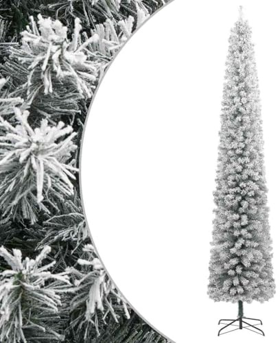 vidaXL Weihnachtsbaum Schlank mit Ständer Beschneit 300 cm PVC