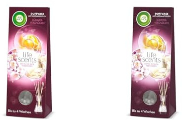Air Wick Duftvase mit Aromaperlen – Duft: Sommervergnügen – 1 x 30 ml Raumduft mit Stäbchen (Packung mit 2)