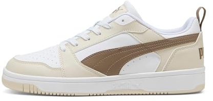 PUMA Rebound V6 Low, Puma White Totally Taupe Alpine Snow, 45 EU