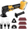 Cordless Oscillating Multi Tool, Brushless Multi-Tool Compatible with De-waltt 20V Battery, 23 PCS Tool Kit with Auxiliary Handle for Cutting, Scraping, Sanding, 6 Variable Speed (Tools Only)