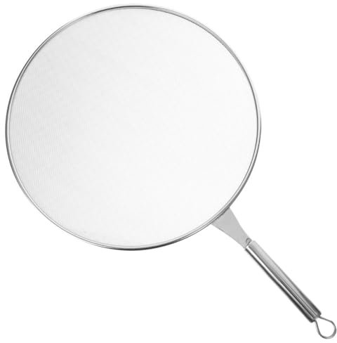 Garneck Splatter Screen for Frying Pan, Ultra Fine Hot Oil Splatter Guard Shield Fine Mesh Stainless-Steel Grease Splatter Guard for Cooking Pots, Pans, and Skillets 38CM