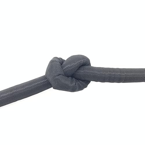 JWOO Self Closing PET Braided Expandable Cable Sleeve Auto Line Management Overlaps Flexible Loom Split Pipe Tube Wire Wrap Protect(19MM*3M)