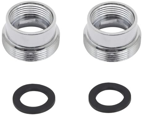 Naisfei 2 Pcs Faucet Aerator Adapter,Inside16mm Turn Outside 22mm Thread Tap Aerator Connector, Water Purifier Filter Kitchen Sink Aerator Adapter