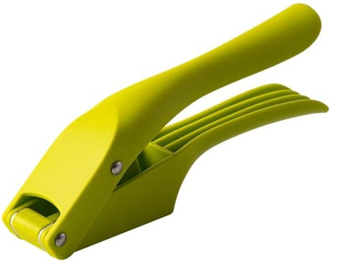 Prensa de ajos, picadora de ajos, picadora de ajos, picadora y rebanadora de ajos, herramienta de cocina (verde)