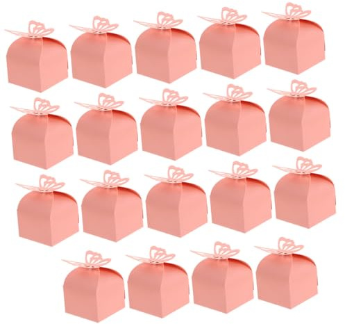 FRCOLOR Schmetterlings Kreative Geschenkbox Süßigkeitenbox aus Papier 25 Stück mit Rosa Schmetterling Form zum Aufbewahren Kleiner Snacks für Partys